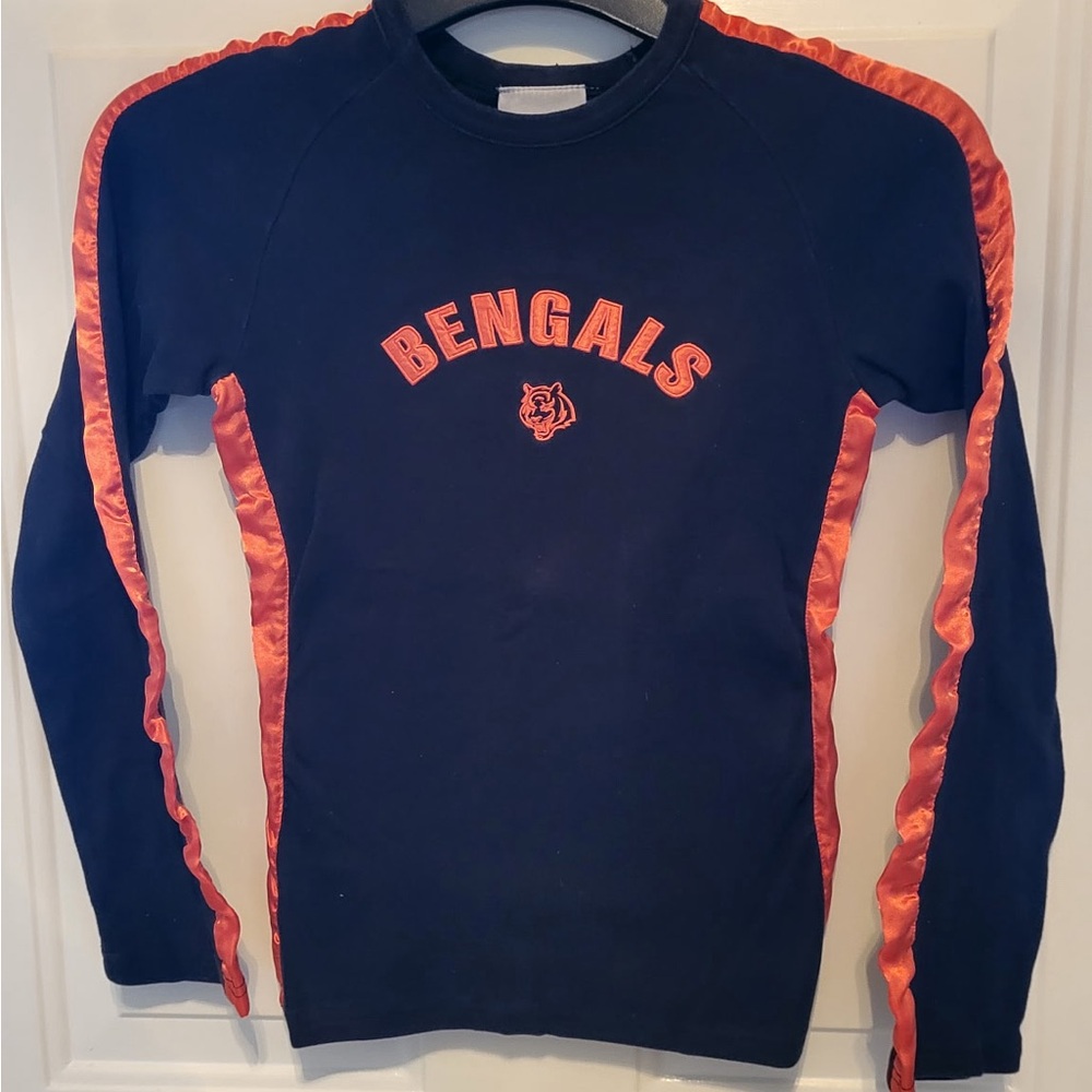 Reebok NFL Cincinnati Bengals Black w/ Orange Satin Trim Women's Size Small